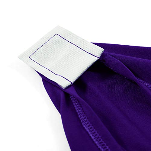 Image of Peomeise 6FT Spandex Table Cover Rectangular Stretch Spandex Tablecloth (Purple,6FT)
