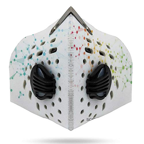 Lifetool Molecule DNA and Neurons Vector.Molecular Structure.Connected Lines with dots.Genetic Chemical compounds.Chemistry,Face Neck mer for Dust,Outdoors,Festivals,Sports Medicine