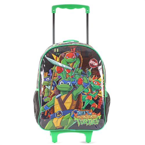 Mochila Escolar Com Rodas Escolar Xeryus 16 Tartarugas Ninja X 13500 Verde e Preto - Infantil