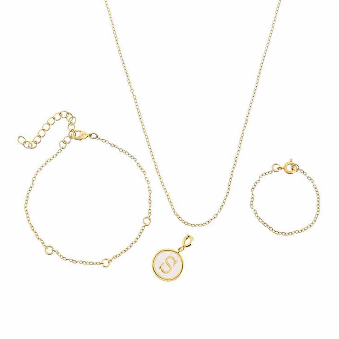 Valentine's Day Collection Alphabet S White Enamel Charm|Valentine Gift For Her|Gift For Wome|Gift For Her|