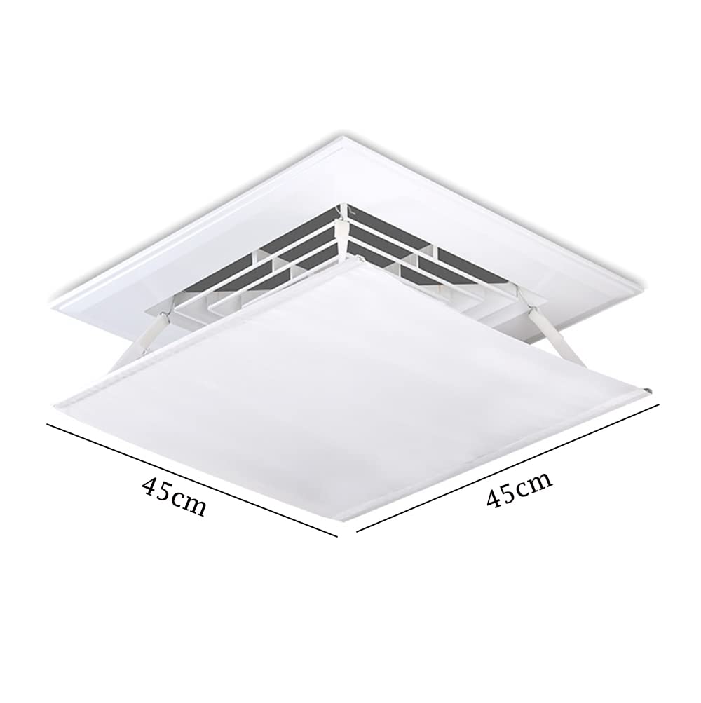 Deflettore del Condizionatore D'Aria per Soffitto Centrale Aria Condizionata Impedire All'Aria di Soffiare Direttamente Verso Le Persone,Angolo di Soffiaggio Regolabile Facile da Installare (45×45cm)