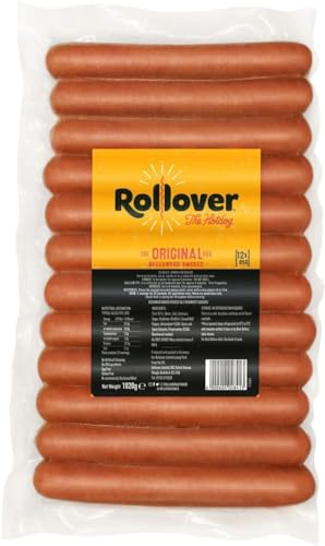 Rollover Hot Dog Original Beechwood Sausages Smoked 12 X 85G