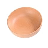 GREENADSCAPE de Madera Bowl Ensalada Mesa comesor para Servir Ensalada de Verduras para Servir bochas tazones de Madera para Comida Cuenco Redondo de Madera