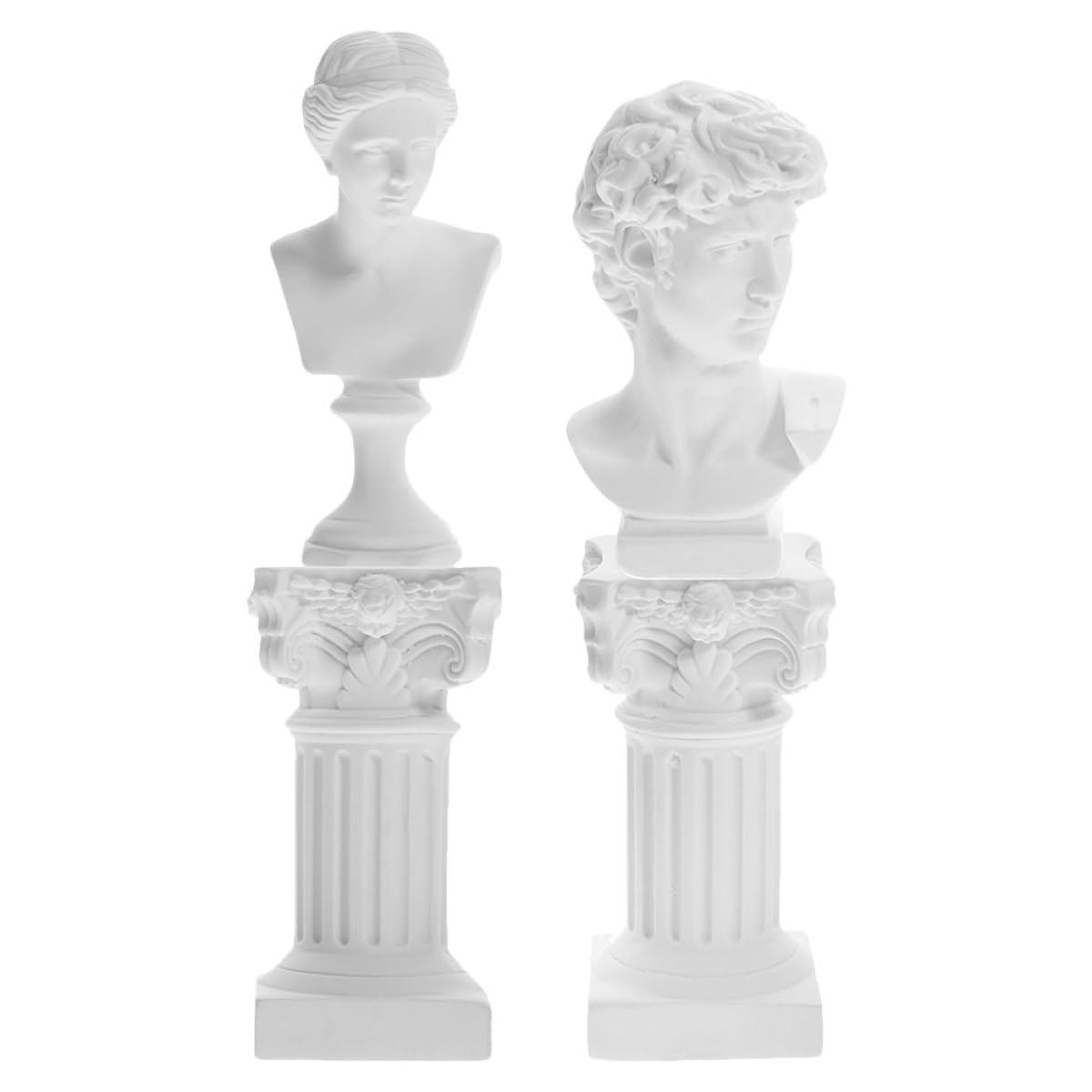 Figurines de David et Vénus en résine colonnes romaines décorations de bureau miniatures