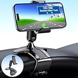 CHDFKKD Car Phone Mount, Cell Phone Holder for Car 360 Degree Rotation Dashboard Car Clip Mount Stand Suitable for 4.7 to 6.5 inch Smartphones (Black)