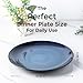 LERATIO Ceramic Dinner Plates Set of 6, 10.5 Inch Handmade Reactive Glaze Porcelain Plates, Coupe Shape Dinnerware Dishes Set for Kitchen,Oven& Microwave & Dishwasher Safe, Scratch Resistant-Blue
