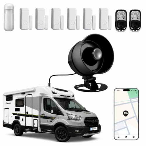 Alarme antivol connectée GPS sirène 110dB universelle pour voiture moto camping-car
