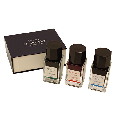 Pilot Iroshizuku Mini Fountain Pen Ink - 15 Ml Bottle 3 Colors Set - Ama/Fg/Sy (Japan Import) #TOP3