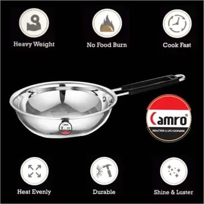 Image of Camro Triply Artisian Deep Fry Pan Induction Friendly 4 LTR 14 No.