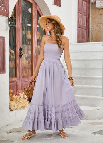 Image of R.Vivimos Womens Summer Boho Sexy Backless Long Dresses