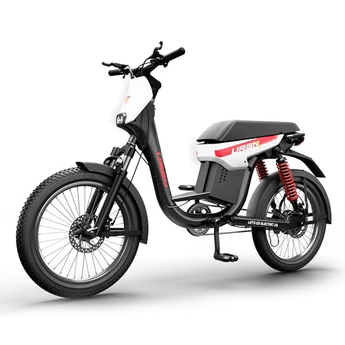 Motovolt URBN E Bike | URBN Standard Long Range | Range up to 120 Kms in Pedal Assist Mode | Electric Cycle (Red & White)