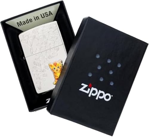 Encendedor Zippo Oil Kitten Hearts Satin miniatura 6