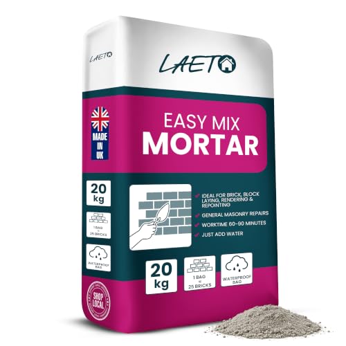 Laeto Easy Mix Mortar 20kg Ready Mixed Cement for Bricklaying Paving