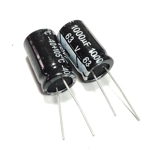 Condensateur électrolytique 1000 uF 63 V radial à haute tolérance thermique - Lot de 5