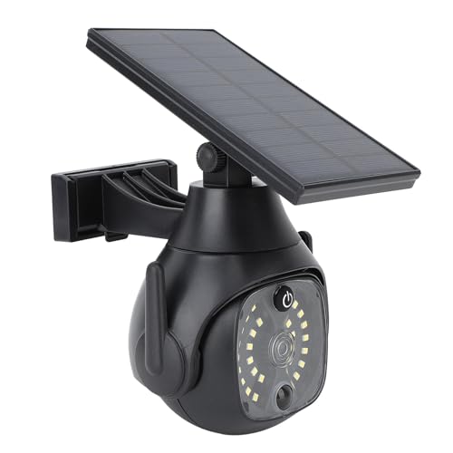 Fockety Solar Powered Fake Security Camera, Realistic Dummy Security Camera with Motion Activated Floodlights, Indoor Outdoor Waterproof Simulated Surveillance System for Home, Business