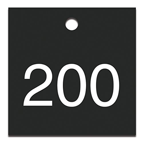 Étiquettes numérotées de 176 à 200 pour organiser les casiers et clés