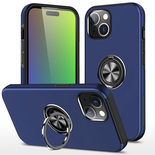 Coque iPhone 15 antichoc robuste militaire fine béquille anneau de protection intégrale
