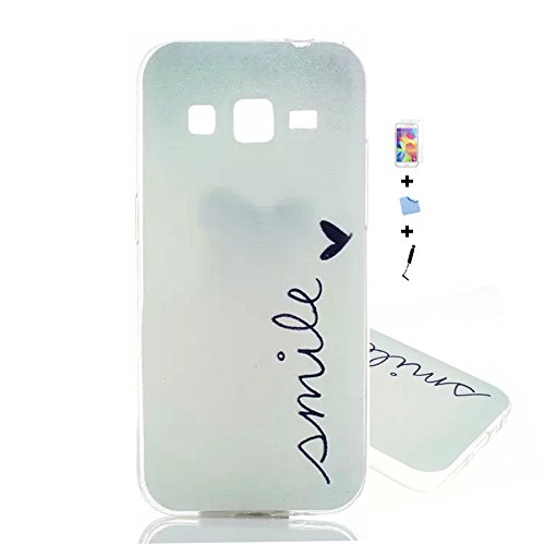 TIODIO® TPU Silicone Shell Housse Coque étui Case Cover pour Samsung Galaxy Core Prime/SM-G360 Case Cover Housse étui, Stylus et Film Protecteur Inclus, A02