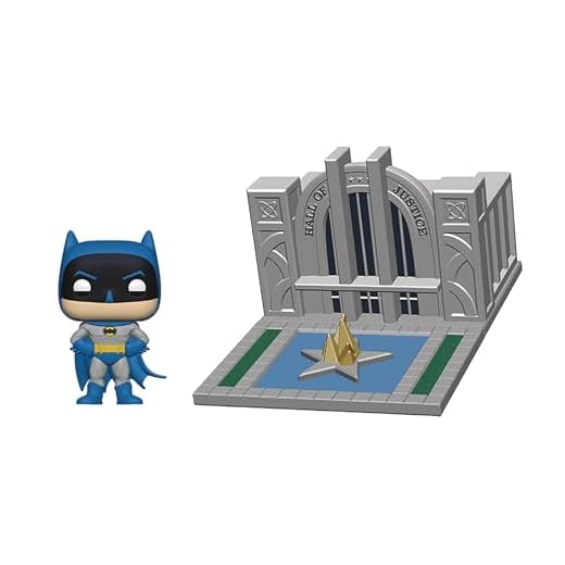 Funko Pop! Towns 80th-Hall of Justice with Batman - DC Comics - Figura de Vinilo Coleccionable - Idea de Regalo- Mercancia Oficial - Juguetes para Niños y Adultos - Comic Books Fans
