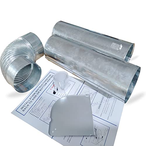 383EEL9001L Side Vent Kit Universal for LG Dryer Venting Kit Assembly Compatible with Kenmore/sears Exhaust Out Either Side or Bottom Replacement Part AP5672784 Replace 2400642 PS7784989