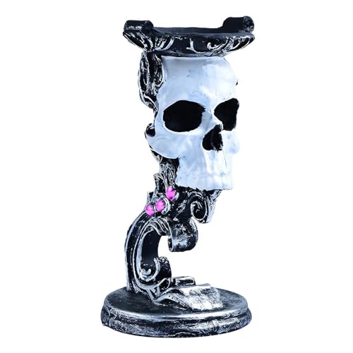 CJHDBAO Feng Shui Decor Crystal Ball Stand, Resin Skull Glass Orb Holder Base Decoration Crystal Sphere Holder Display for Home Office Ornament, for 1.18-2.36In Sphere