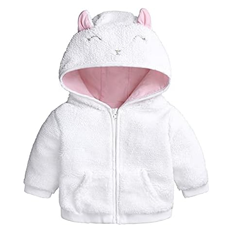 Alunsito Baby Fleece Hoodie with Bear Ears Cover