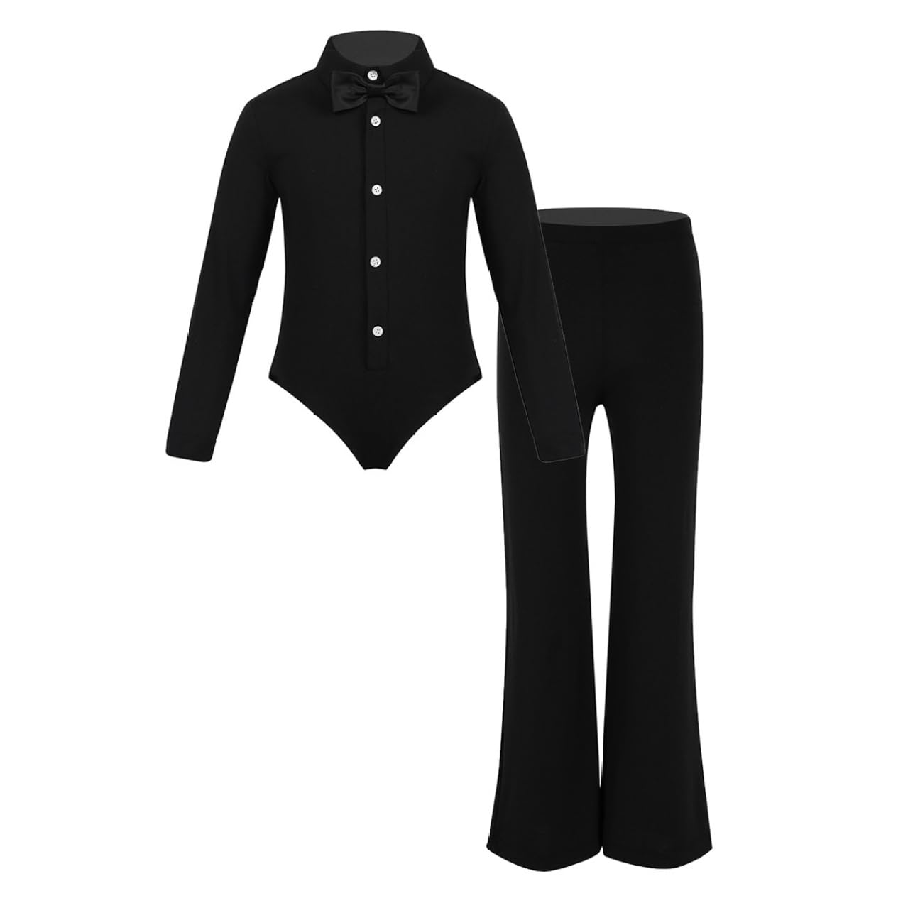 Kind Junge Latein Tanzanzug Chacha Tango Salsa Outfit Latein Tanzanzug Trikot Und Latein Tanzhose Performance Jahre Schwarz 116