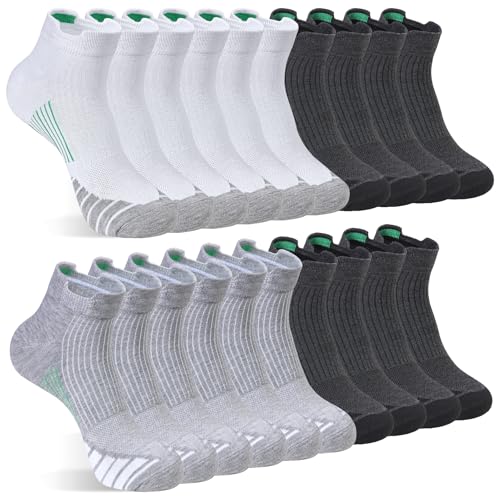 10 Pairs Mens Ankle Socks Men Athletic Running Low Cut Socks Performance Wicking Sport Sock With Tab