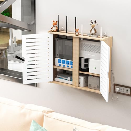 Mueble wifi de pared para ocultar cables sueltos y ordenar el router 6