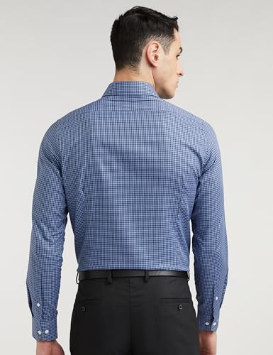 Image of Van Heusen Formal Checkered Shirt for Men| Premium Cotton| Full Sleeves| Slim Fit |Breathable Fabric