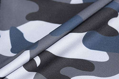 Piqidig Youth Boys Compression Pants 3/4 Basketball Tights Sports Capris Leggings (Camo Gray, Medium) #TOP3