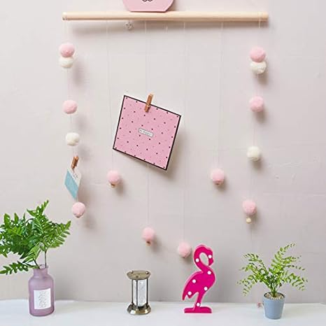 Amazon Acelist 木製壁掛け飾り Diy 写真 吊り下げ ワイヤー 紐 写真 プリント アートワーク ピンク Hm532p クローゼット吊り下げ収納 オンライン通販