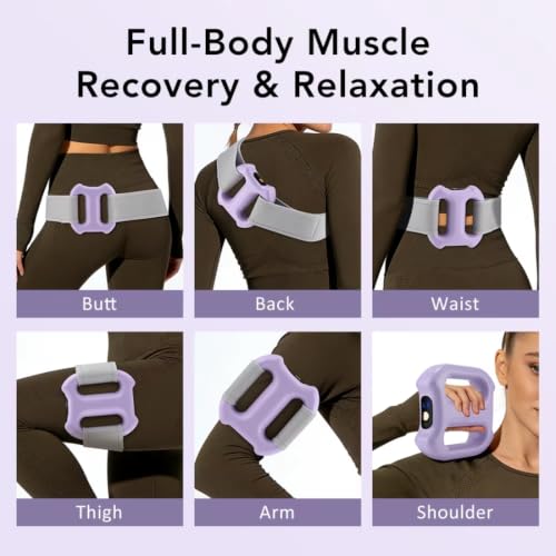 Image of Multifunctional Ring Massager with Adjustable Belt, Portable Electric Full Body Massager for Waist, Back, Legs & Shoulder Relaxation, Vibration Fascial Massage Tool with Auto Off Service for Adults.