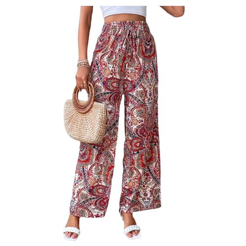 Palazzo Pants for Women 2024 High Waisted Boho Casual Loose Summer Wide Leg Pants