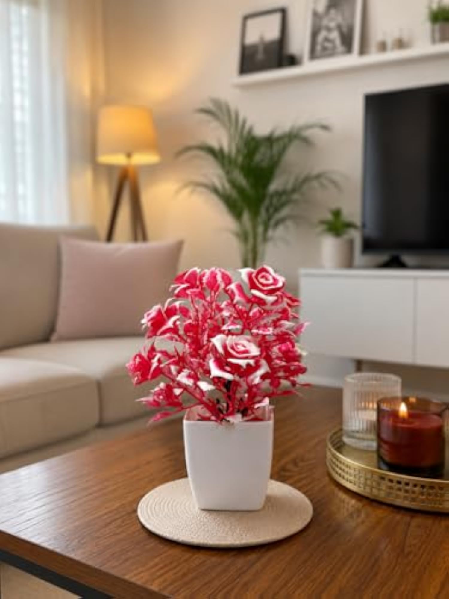 Artificial Flower Pot with Beautiful Flowers