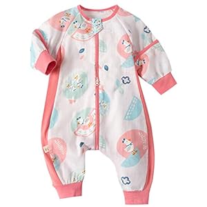 Happy Cherry Babyslaapzak met Lange Mouwen Afneembare Katoen Gaas Baby Trappelzak met Benen Unisex Slaapzakken Rompertjes Voor Kinderen Lente Zomer Herfst