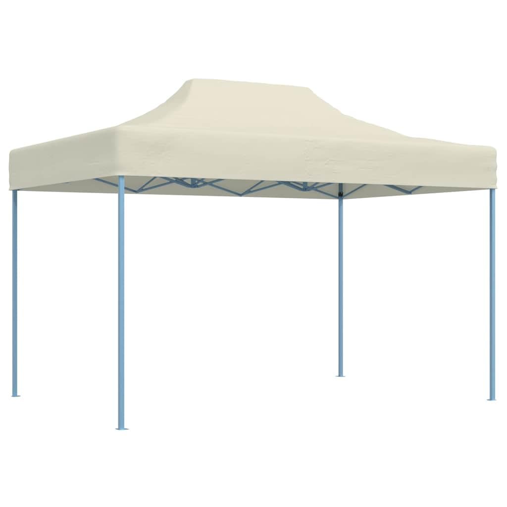 Gazebo pieghevole 3 x 4 m, colore crema, acciaio