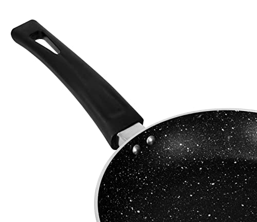 Bartan 22cm Super Frying Pan, 3-Ply Marble Non-Stick Coating, Aluminium, Suitable for Induction Cookers/Stoves, Cool-Touch Bakelite Handle - Image 6