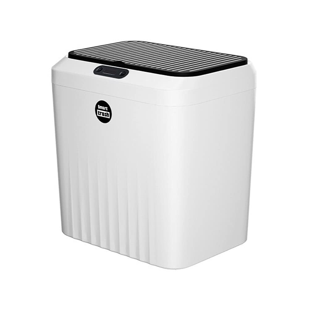Smart Sensor Trash Can, Household Capacity Of 13L Automatic Induction with Cover Induction + Kick + Button Dry and Wet Separation Sanitary Bucket(Black)