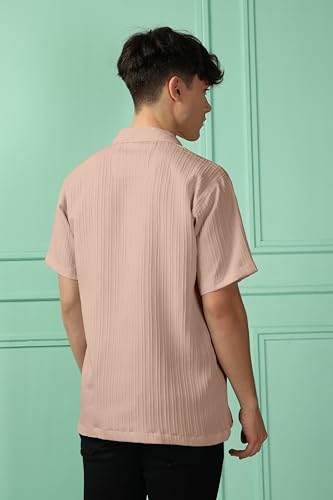 Image of Men's Striped Half Sleeve Polycotton Shirt | Casual & Formal Wear | Comfortable & Stylish