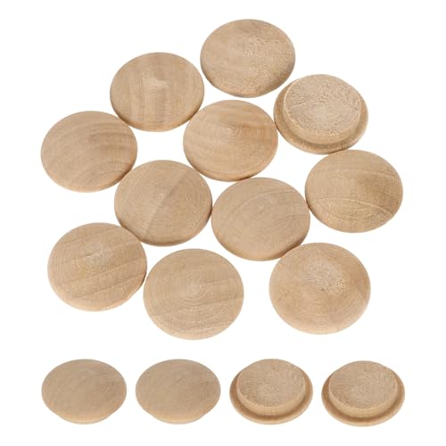 uxcell 20Pcs Wood Button Plugs, 18mm / 0.71