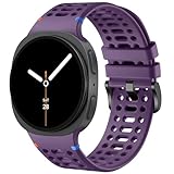 Maledan Sport Bands for Galaxy Watch 8 Band Women Men/Galaxy Watch 8 Classic Band, Soft Silicone Water-Resistant Replacement Strap for Samsung Watch 8 40mm 44mm/ Samsung Watch 8 Classic 46mm, Purple