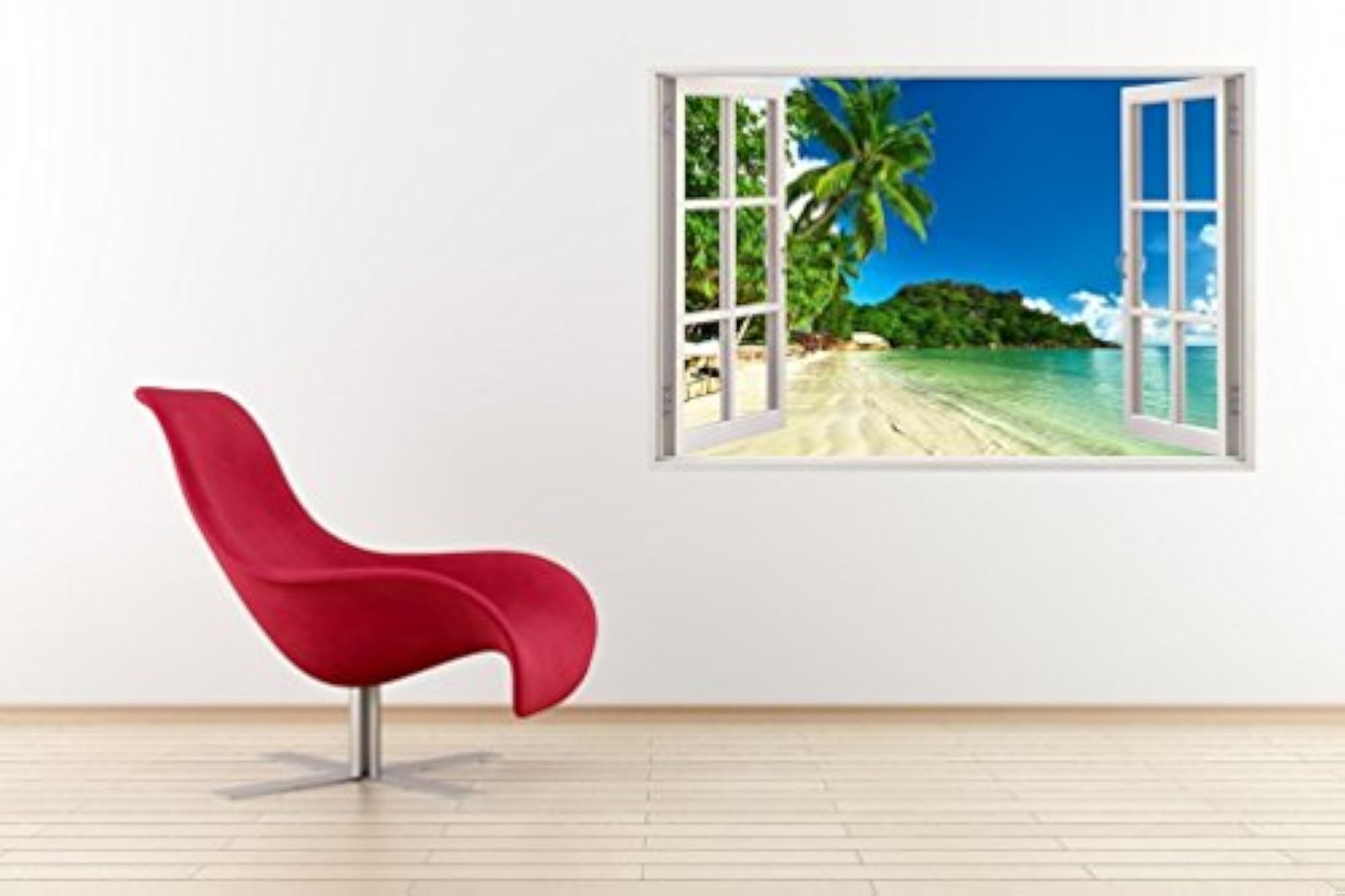 Vinyl Landscapes Wall Window Sticker, Multicolour