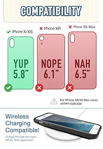 Smartish iPhone X/XS Wallet Case - Wallet Slayer Vol. 1 [Slim + Protective] Credit Card Holder for Apple iPhone 10s/10 (Silk) - Flavor of The Month