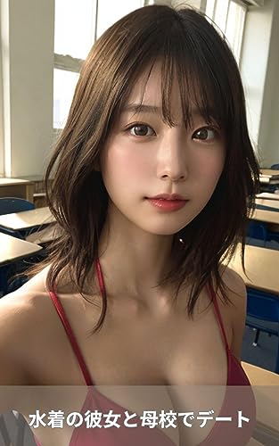 水着の彼女と母校でデート 〜 AI グラビア 美女 写真集 〜