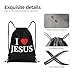 MANQINF Jesus Drawstring Bag,Fashion Sport Gym Drawstring Backpack Beach Travel Sackpack for Men Women