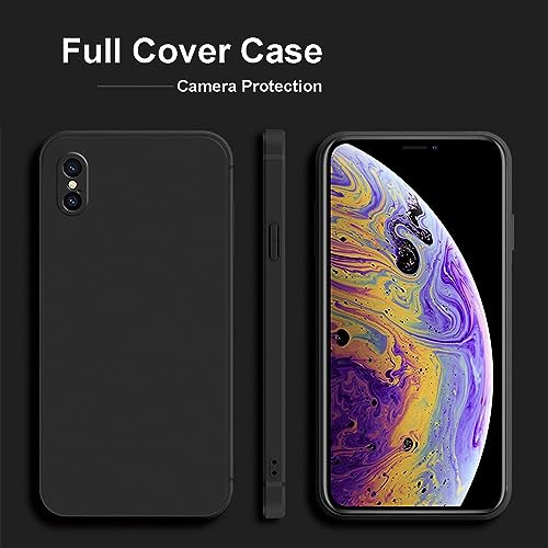 Image of TENOC Phone Case Compatible with iPhone X & iPhone Xs, Black Case Anti-Fingerprint Protective Bumper Matte Cover for 5.8 Inch