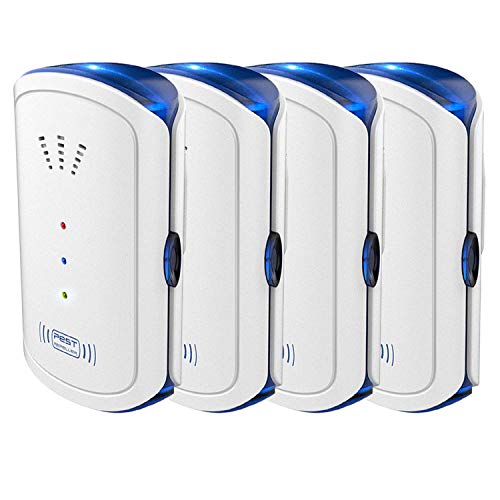 Ultrasonic Pest Repeller, Powerful Mouse Repellent Plug In Pest Control - Effective Against Mice, Rats, Mosquitoes, Spider, Cockroach, Moths, Ants Etc Insect And Pest, Harmless To Pets And Human,4Pack