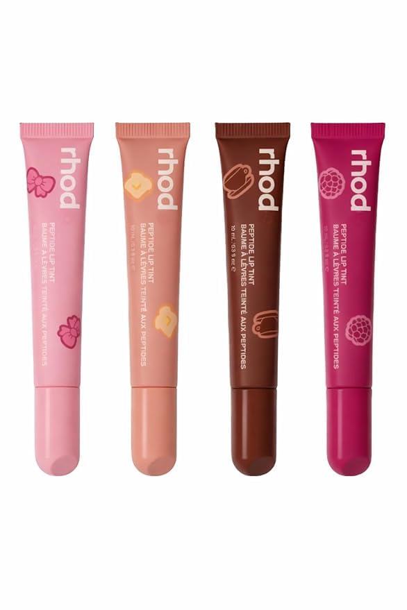 Image of Peptide Lip Tint | Hydrating Tinted Lip Balm | Buildable, Creamy Color & Lip Care | Moisturising | Non-Sticky | Soft & Smooth Lips (Multicolour-4p)
