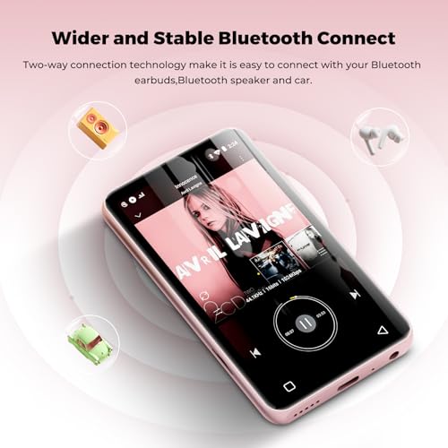 Image of 160GB MP3 Player with Bluetooth and WiFi, innioasis Music Player with Spotify,Pandora,Amazon Music,4 inch Touch Screen Android MP4 MP3 Player for Kids with Libby,Audible,Spotify Kids(Pink)